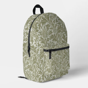 William Morris Thistle Sage Green Pattern Bedrukte Rugzak