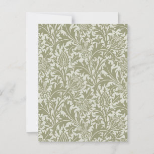 William Morris Thistle Sage Green Pattern Briefkaart