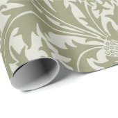 William Morris Thistle Sage Green Pattern Cadeaupapier (Rol Hoek)