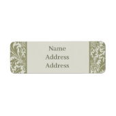 William Morris Thistle Sage Green Pattern Etiket (Voorkant)