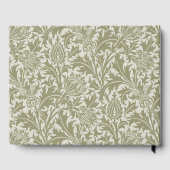 William Morris Thistle Sage Green Pattern Gastenboek (Achterkant)