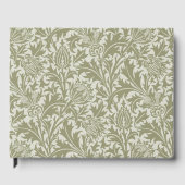 William Morris Thistle Sage Green Pattern Gastenboek (Voorkant)