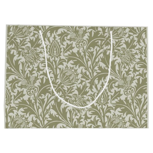 William Morris Thistle Sage Green Pattern Groot Cadeauzakje (Achterkant)