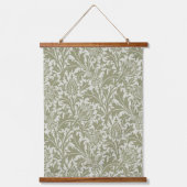 William Morris Thistle Sage Green Pattern Hangend Wandkleed (Voorkant)