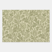 William Morris Thistle Sage Green Pattern Inpakpapier Vel (Voorkant 3)