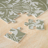William Morris Thistle Sage Green Pattern Legpuzzel (Zijkant)