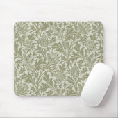 William Morris Thistle Sage Green Pattern Muismat (Met muis)