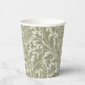 William Morris Thistle Sage Green Pattern Papieren Bekers (Rechts)