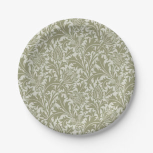 William Morris Thistle Sage Green Pattern Papieren Bordje