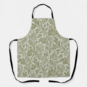 William Morris Thistle Sage Green Pattern Schort
