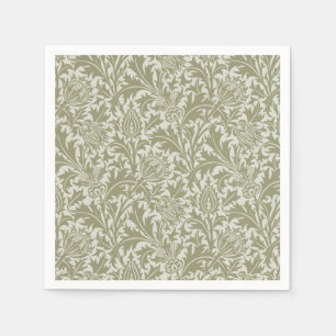 William Morris Thistle Sage Green Pattern Servet