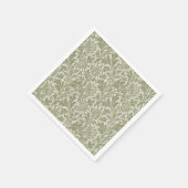 William Morris Thistle Sage Green Pattern Servet (Hoek)