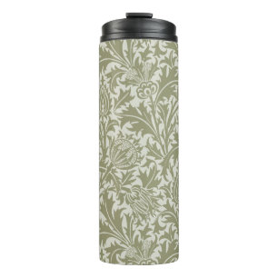 William Morris Thistle Sage Green Pattern Thermosbeker