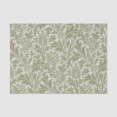 William Morris Thistle Sage Green Pattern Tissuepapier (Voorkant)