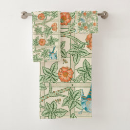 William Morris Tralies Victoriaans Behang Bad Handdoek