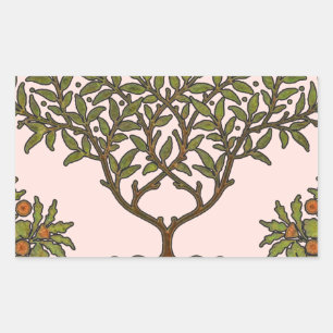 William Morris Tree Frieze Bloemenbehang Rechthoekige Sticker