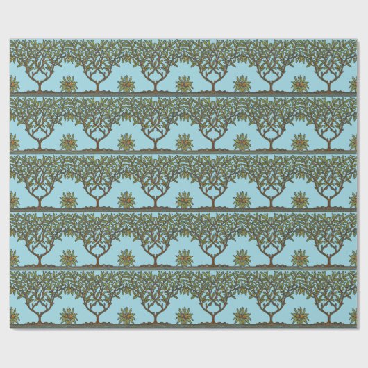 William Morris Tree Frieze Floral Wallpaper Cadeaupapier (Vlak)