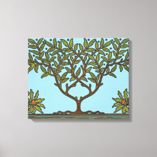 William Morris Tree Frieze Floral Wallpaper Canvas Afdruk