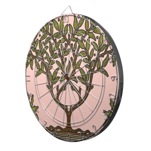 William Morris Tree Frieze Floral Wallpaper Dartbord (Voorkant Rechts)