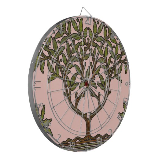 William Morris Tree Frieze Floral Wallpaper Dartbord (Voorkant Links)