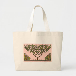 William Morris Tree Frieze Floral Wallpaper Grote Tote Bag