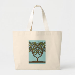 William Morris Tree Frieze Floral Wallpaper Grote Tote Bag