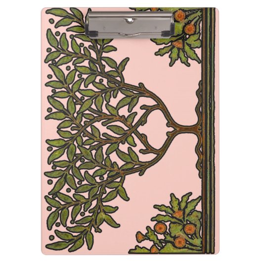 William Morris Tree Frieze Floral Wallpaper Klembord (Voorkant)