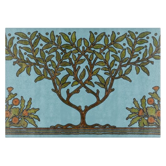 William Morris Tree Frieze Floral Wallpaper Snijplank (Voorkant)