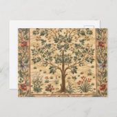 William Morris Tree of Life Briefkaart (Voorkant / Achterkant)