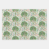William Morris Tree of Life Cobalt, Blk/Wh, Multi Inpakpapier Vel (Voorkant)