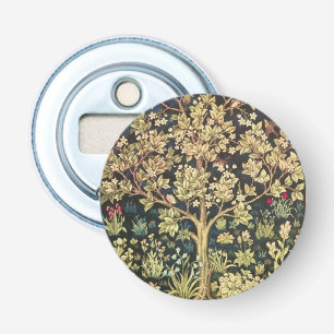 William Morris Tree of Life Floral  Art Button Flesopener