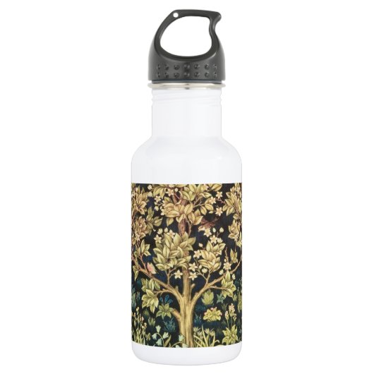 William Morris Tree of Life Floral  Art Waterfles (Voorkant)