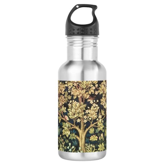 William Morris Tree of Life Floral Art Waterfles (Voorkant)