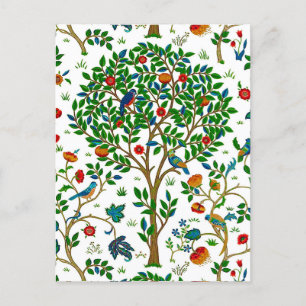 William Morris Tree of Life Pattern, Green & Multi Briefkaart