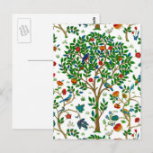 William Morris Tree of Life Pattern, Green & Multi Briefkaart (Voorkant / Achterkant)