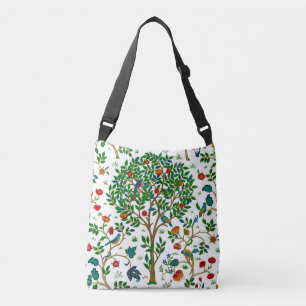 William Morris Tree of Life Pattern, Green & Multi Crossbody Tas