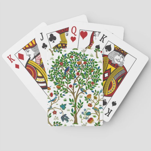 William Morris Tree of Life Pattern Pokerkaarten (Achterkant)