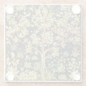 William Morris Tree of Life  pre-Raphaelite Glazen Onderzetter (Achterkant)