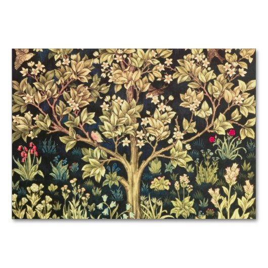 William Morris Tree of Life  pre-Raphaelite Kaart (Achterkant)