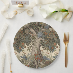 William Morris Tree of Life  pre-Raphaelite Papieren Bordje