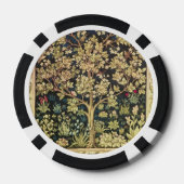 William Morris Tree of Life  pre-Raphaelite Poker Chips (Achterkant)
