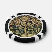 William Morris Tree of Life  pre-Raphaelite Poker Chips (Enkel)