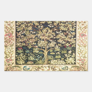 William Morris Tree of Life  pre-Raphaelite Rechthoekige Sticker