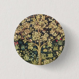 William Morris Tree of Life pre-Raphaelite Ronde Button 3,2 Cm