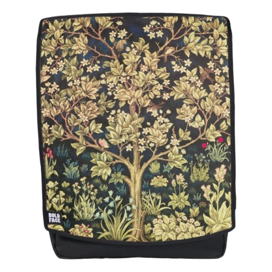 William Morris Tree of Life pre-Raphaelite Rugtassen (Voorkant)