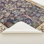 William Morris Tree of Life  pre-Raphaelite Sherpa Deken (3/4)