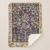 William Morris Tree of Life  pre-Raphaelite Sherpa Deken (Voorkant)