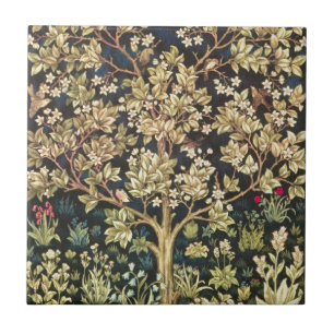 William Morris Tree of Life  pre-Raphaelite Tegeltje