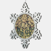 William Morris Tree of Life  pre-Raphaelite Tin Sneeuwvlok Ornament (Rechts)