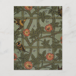 William Morris Trellis Behang Kunst Briefkaart